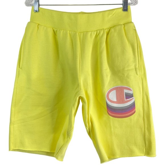 Champion Hoodie Lg & Med Shorts Set L Ink Shadow Reverse Weave Hoodie Cadmium Nw - Picture 13 of 13